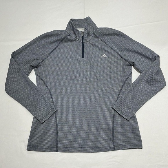 adidas Tops - Adidas Golf Sweatshirt Womens Large Gray Pullover 1/4 Zip Activewear Lightweight